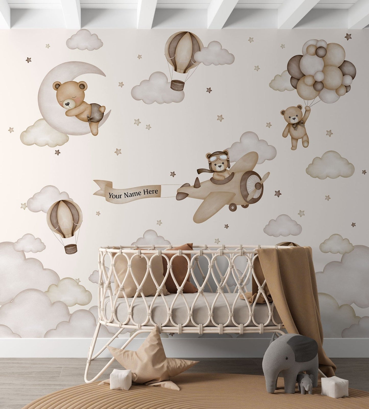 Wall decals Children's  Brown Bear