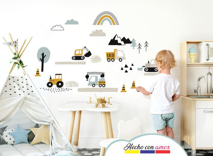 Wall decals Children's Vehicle Set