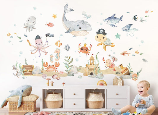 Wall decals Children's marine animals